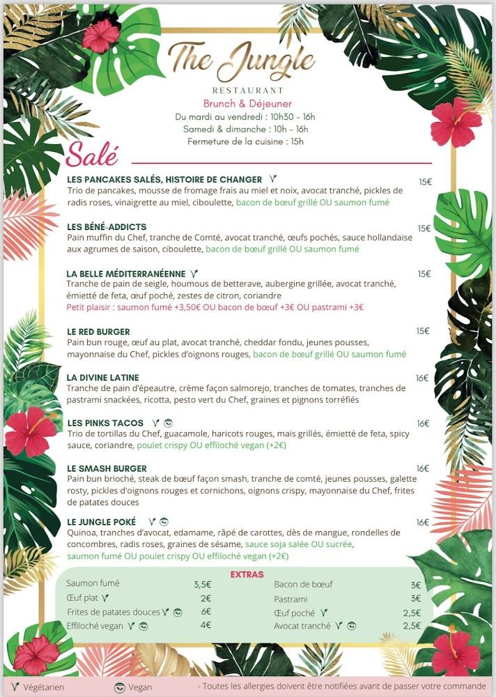 The Jungle Restaurant - Menu Image 1