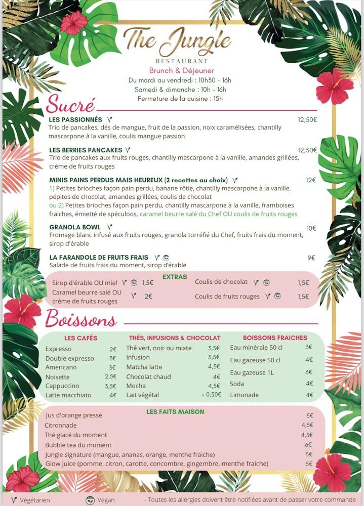 The Jungle Restaurant - Menu Image 2